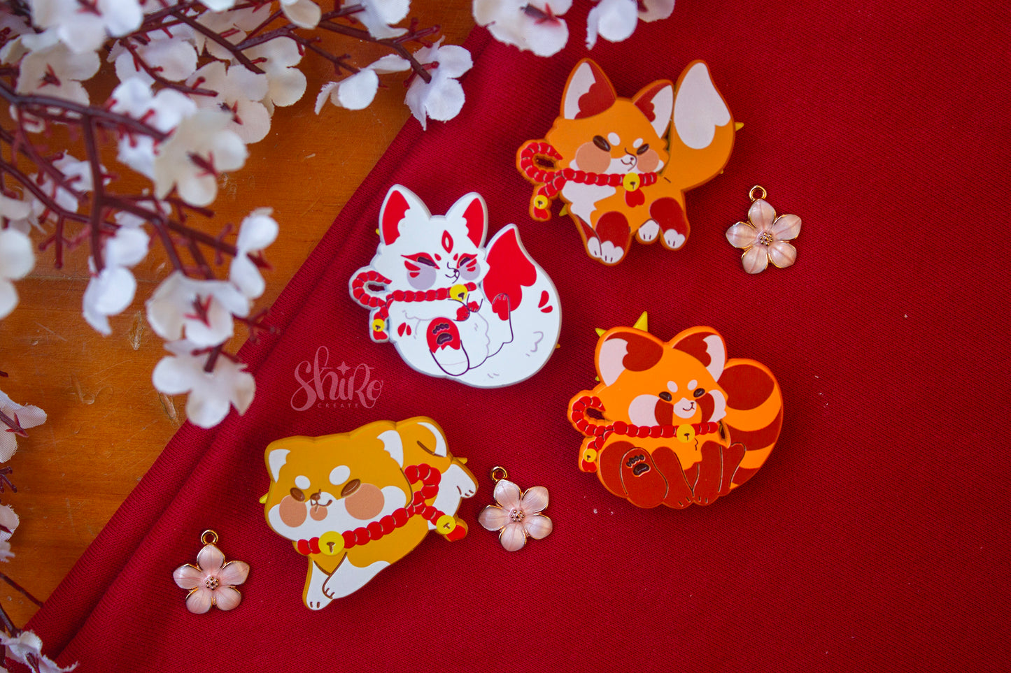 Shrine Guardians - Japanese Animals Enamel pins