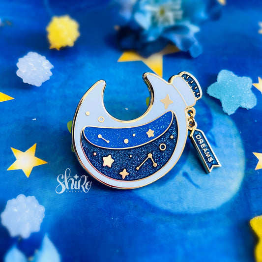 Dreams! - Enamel glitter pin