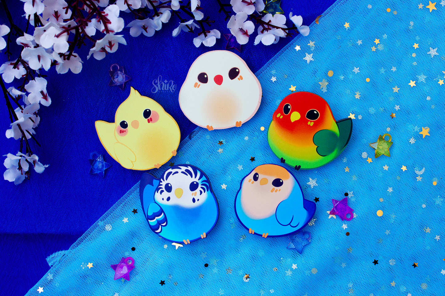 Bird Family pin set