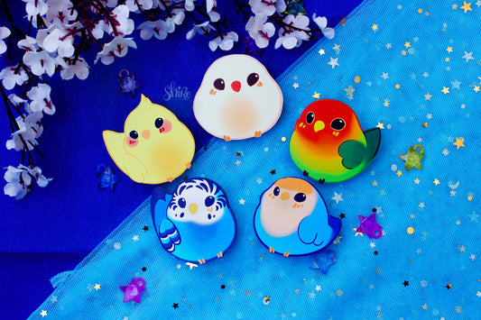 Bird Family pin set