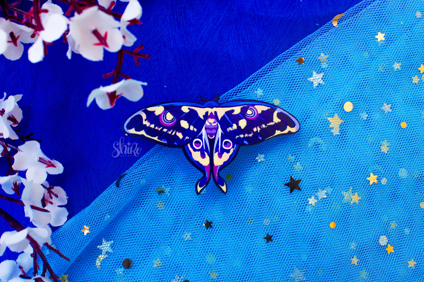 Magic Moths wooden pins