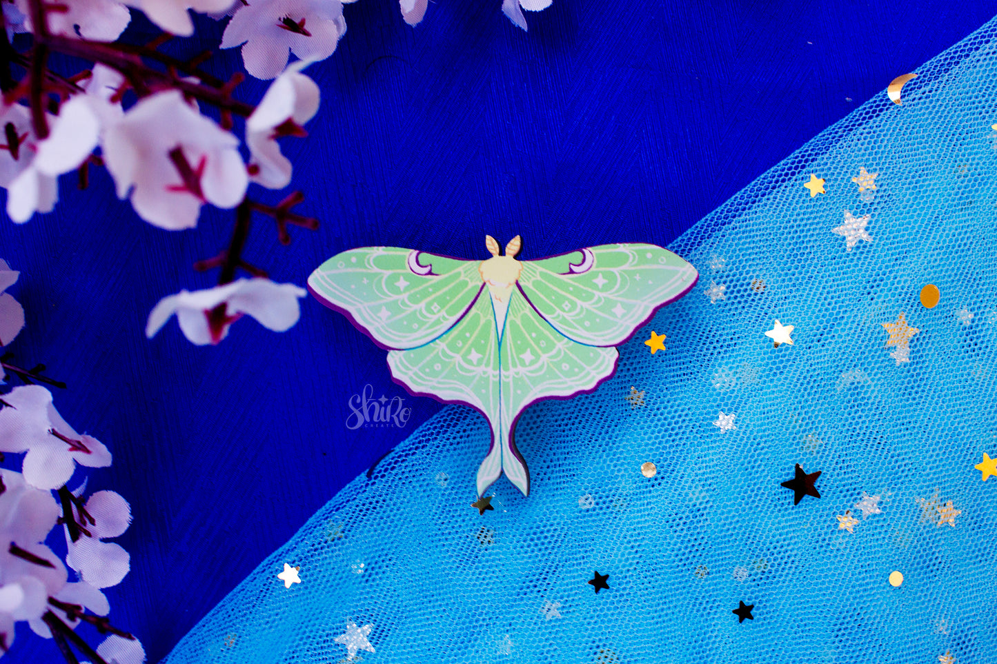 Magic Moths wooden pins