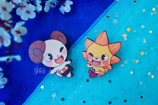 One Piece Merry & Sunny pins
