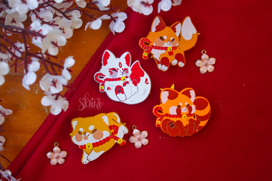 Shrine Guardians - Japanese Animals Enamel pins