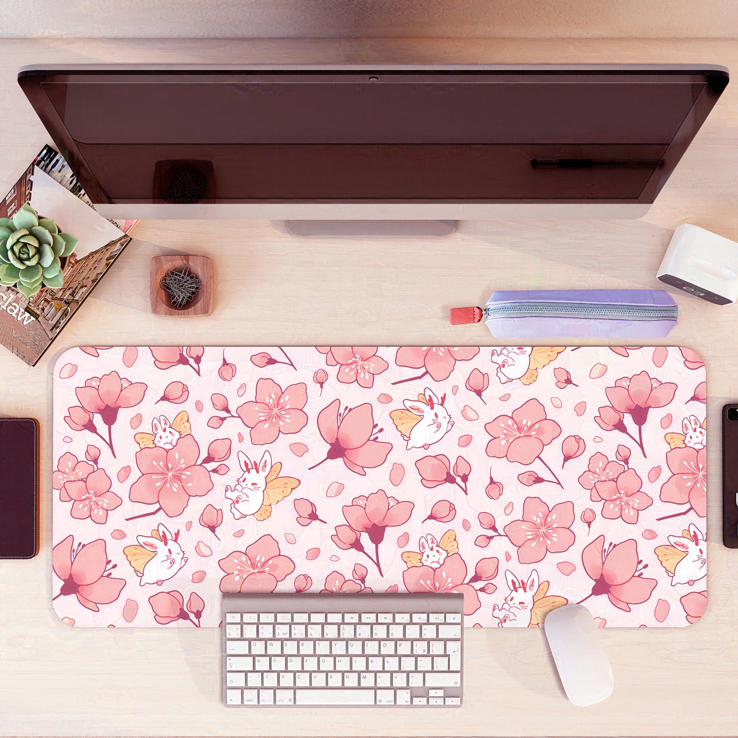 Sakura Rabbits Mousepad
