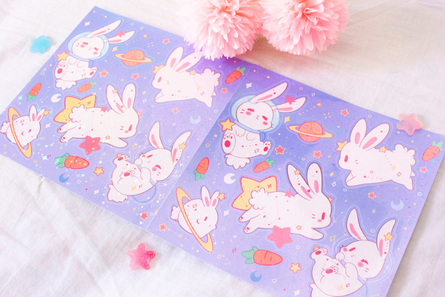 Cosmic Rabbits -  Sticker Sheet