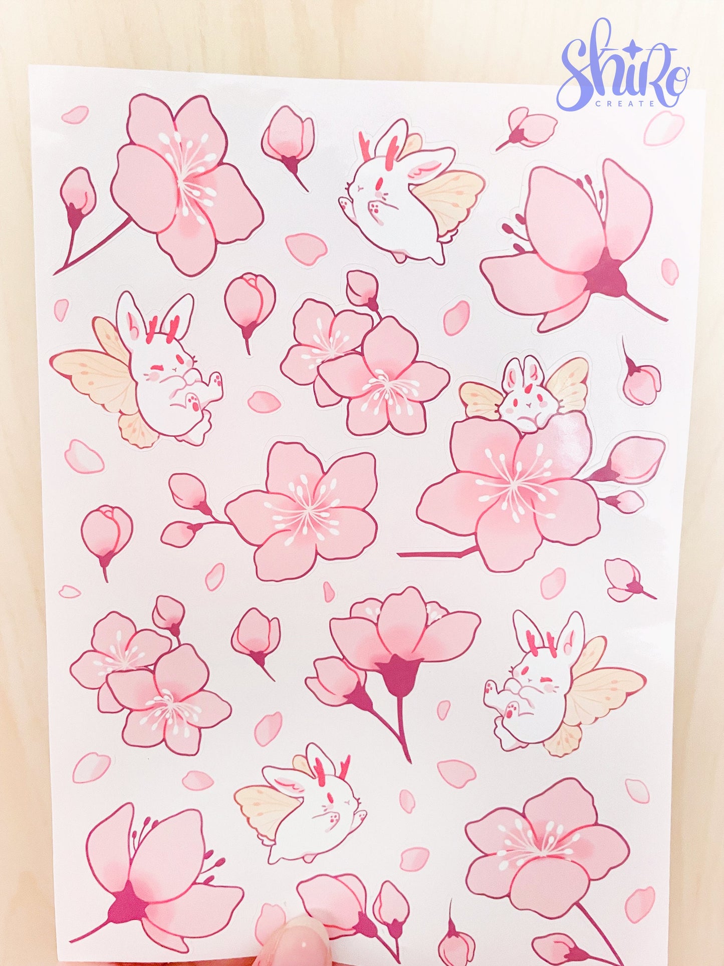 Sakura Rabbits -  Sticker Sheet