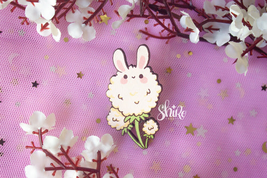 Cotton Bunny pin